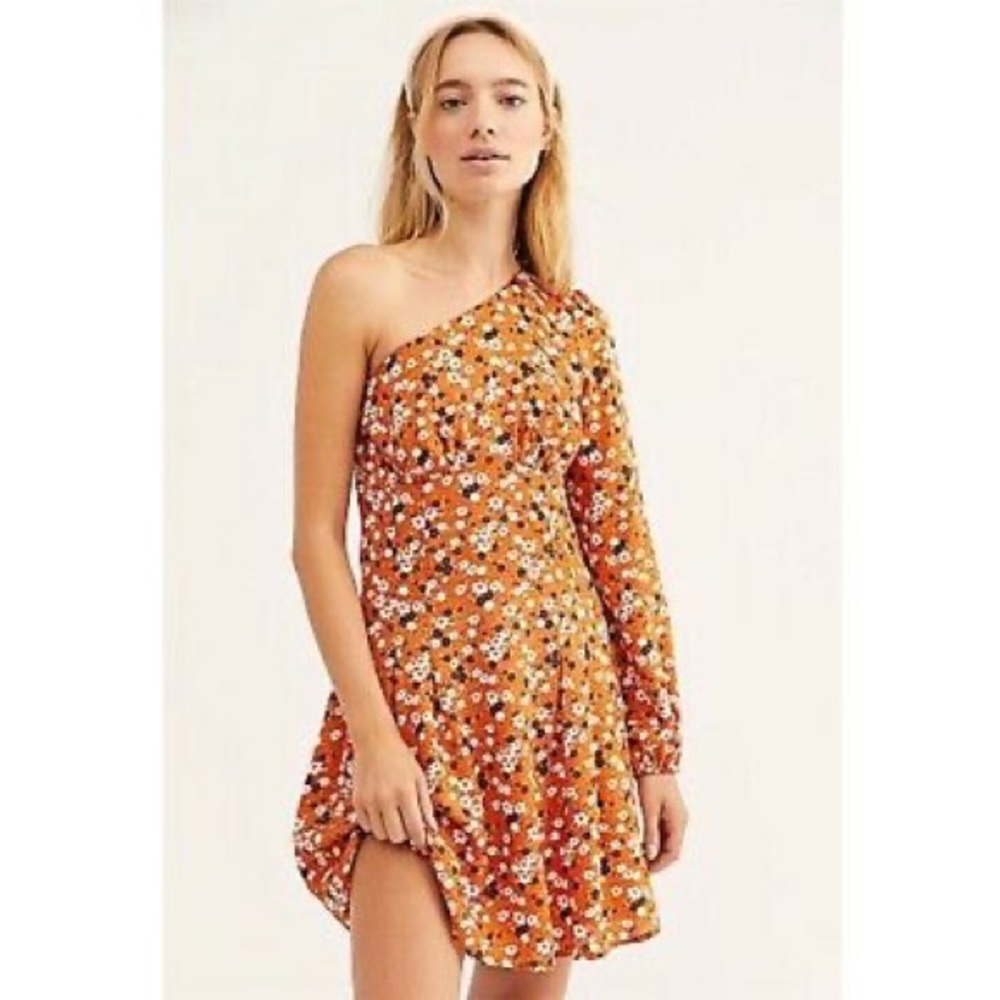Free people Jules floral one shoulder dress NWOT